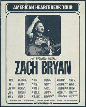 Zach Bryan Adds Dates to His 'American Heartbreak' Tour Image