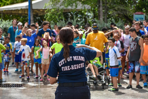 Shake-a-Leg Miami Celebrates Career Day With Miami's Fire-Rescue And Police-Unit Personnel Image