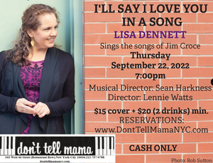 Lisa Dennett Will Return To Don't Tell Mama With Jim Croce Tribute Show Image