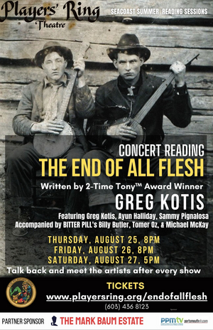 Tony Award Winning Playwright Greg Kotis to Preview New Musical THE END OF ALL FLESH at The Players' Ring 