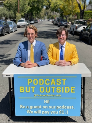 Interview: Cole Hersch And Andrew Michaan of PODCAST BUT OUTSIDE // LIVE! at Parkway Theatre 