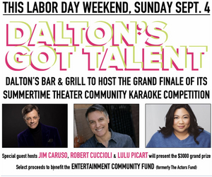 Jim Caruso, Robert Cuccioli, and Lulu Picart Present $3000 Prize at DALTON'S GOT TALENT  Karaoke Finale Image
