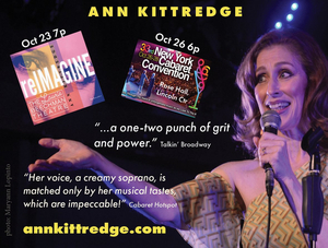 Ann Kittredge to Perform at The Laurie Beechman Theatre and The New York Cabaret Convention in October 