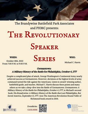 Brandywine Battlefield Park to Host Michael C. Harris for Revolutionary Speaker Series Image