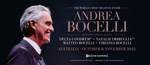Andrea Bocelli Announces Special Guests For Australian Tour Commencing In 2 Weeks 