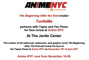 THE BEGINNING AFTER THE END Creator TurtleMe to Reveal Face at Anime NYC 