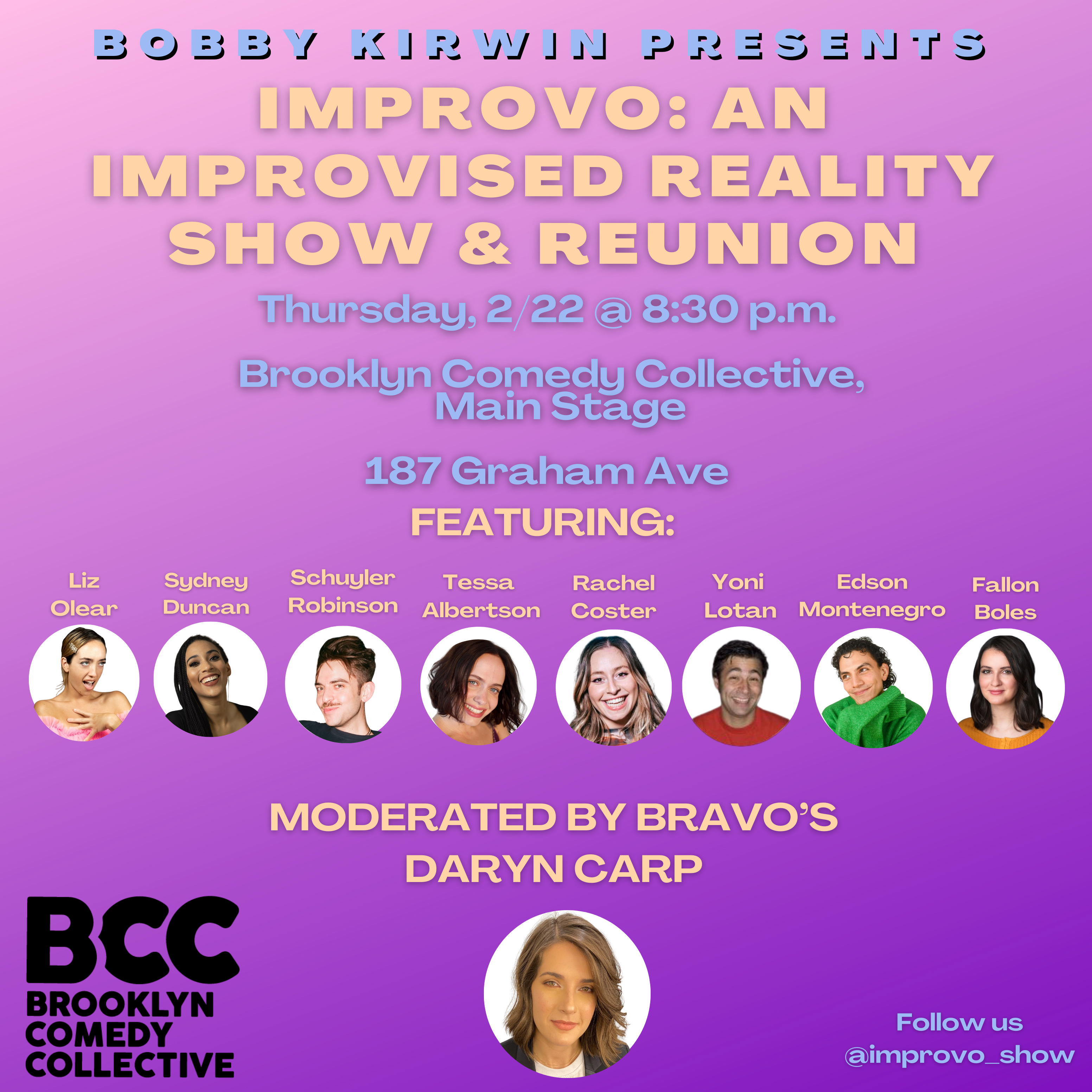 Improvo: An Improvised Reality Show & Reunion to Premiere at The Brooklyn Comedy Collective 