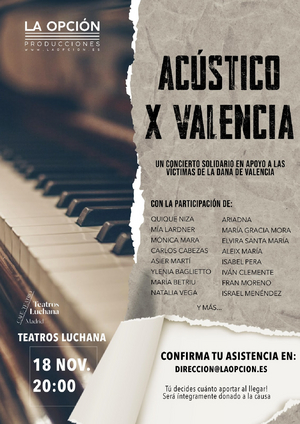 Artistas de la escena madrileña se unen para cantar en acústico por Valencia  Image