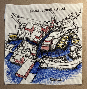 Bay Street Theater Celebrates AIA Peconic With 'Disposable Masterpieces' Napkin Exhibition Image