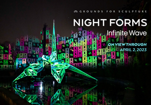 Final Weeks to Visit NIGHT FORMS: INFINITE WAVE, the Interactive Light and Sound Experience at Grounds For Sculpture Image