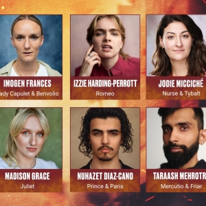 Cast Set For ROMEO & JULIET at Exeter Northcott Photo