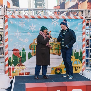 Video: Watch Grey Henson and Cameron Anika Hill Sing ELF in Times Square Photo