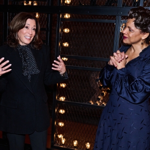 Photos: Kamala Harris Attends GYPSY and Poses with Audra McDonald and Company Photo