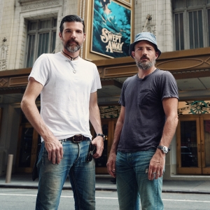 Photos: The Avett Brothers Pose in Front of Longacre Theatre Ahead of SWEPT AWAY Opening