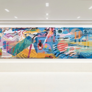Miguel Arzabe Unveils Large-Scale Woven Paintings At New Queens Innovation Center Photo