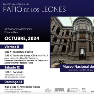 El Museo Nacional De Arte Reabre Al Público Su Patio De Los Leones Photo