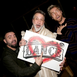 Photos: NSYNCs Chris Kirkpatrick and Lance Bass Visit Joey Fatone in & JULIET Photo