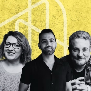 Comedians Jackie Kashian, James Adomian, and Janesh Rahlan Appear at Sierra Madre Pla Photo