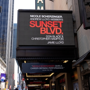 Up on the Marquee: SUNSET BLVD. Photo