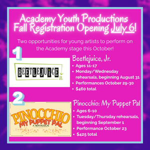 Academy Youth Productions Fall Registration Will Open in July Photo