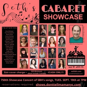 Seth Bisen-Hersh Presents 750th Showcase Celebration at Don't Tell Mama, Headlined…