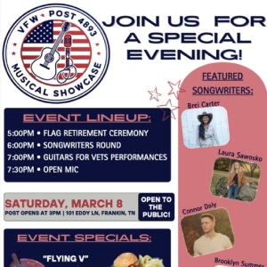 VFW Post 4893 Hosts Special Showcase For Songwriters And Veterans Featuring Laura Sawosko Photo