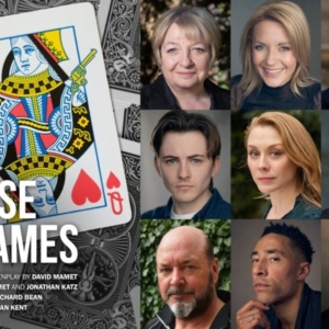 Full Cast Set For David Mamets HOUSE OF GAMES at Hampstead Theatre Photo