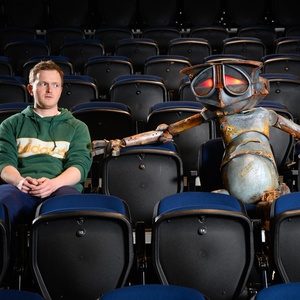 Photos: Marvin The Paranoid Android Spotted At Riverside Studios Ahead Of THE HITCHHI Photo