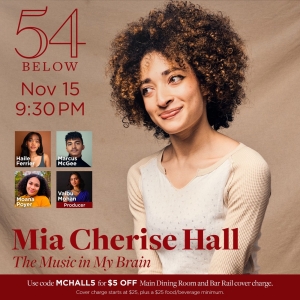 Mia Cherise Hall Brings THE MUSIC IN MY BRAIN to 54 Below in November Photo