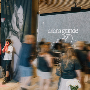 Ariana Grande Petal Takeover At UMusic Shop NY Photo