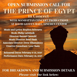 THE PRINCE OF EGYPT Concert at Lincoln Center Launches Open Casting Submissions Photo