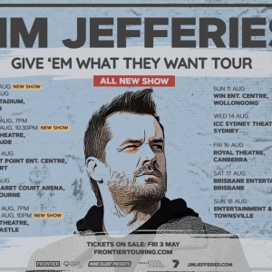 New Shows Added in Perth, Adelaide, and Newcastle For Jim Jefferies