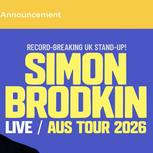 Simon Brodkin Announces 2026 Australian Tour Photo
