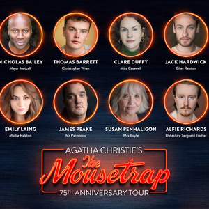 Cast Set For Agatha Christie's THE MOUSETRAP 75th Anniversary UK Tour Photo