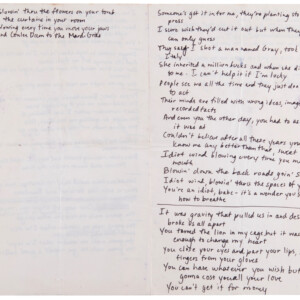 Photos: Bob Dylan's BLOOD ON THE TRACKS Lyrics Sell for $290,404 at Auction Photo