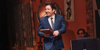 Jimmy Fallon Walks to the Hudson Theatre for ALL IN Debut