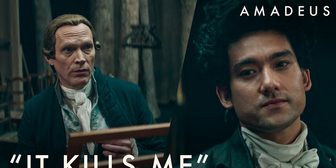 Watch a Clip From AMADEUS Featuring Will Sharpe and Paul Bettany