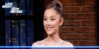 비디오: 아리아나 그란데, 'WICKED' 맥앤치즈에 반응, '레이트 나잇 위드 세스 마이어스'에서 SNL 출연 예고