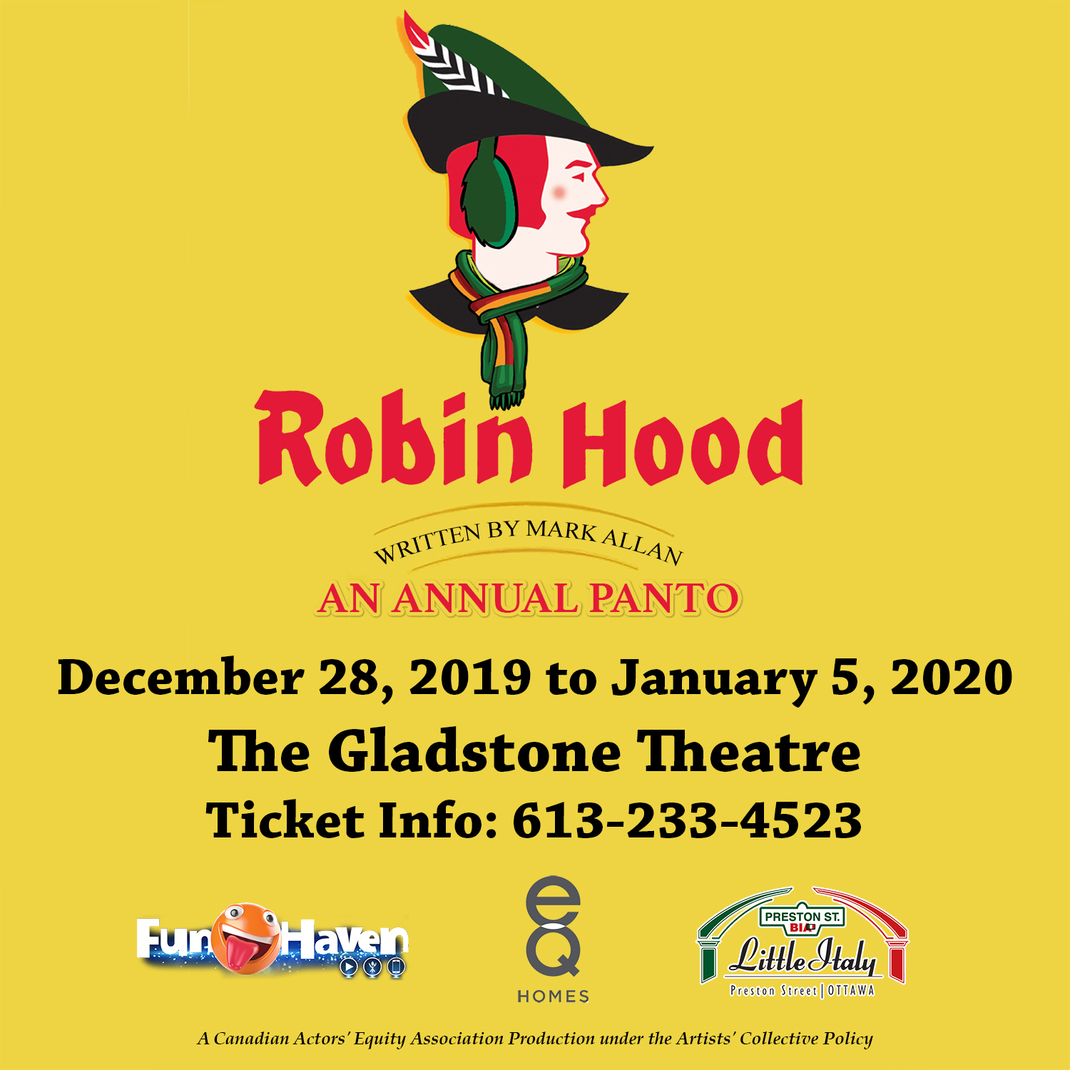 Producers Sarah and Matt Cassidy Announced 6th Annual Family Musical ROBIN HOOD is coming to Ottawa 
