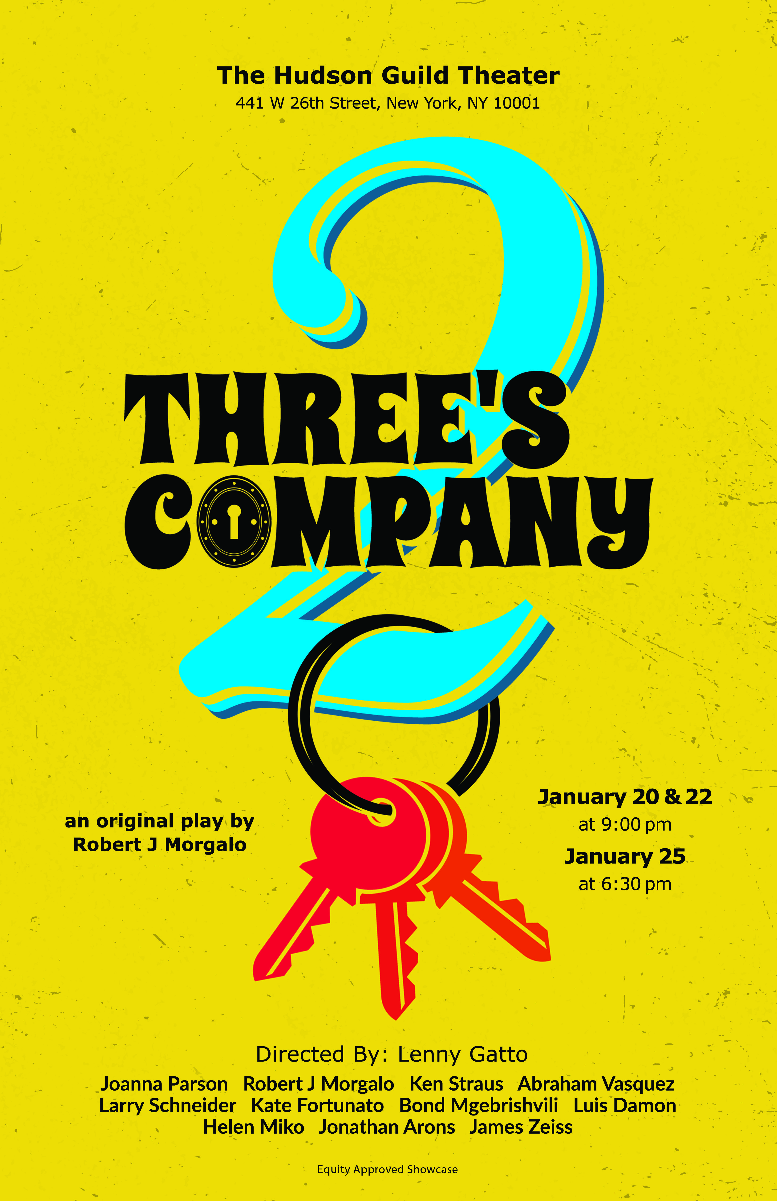 THREE'S COMPANY TWO Comes to Hudson Guild Theater  Image