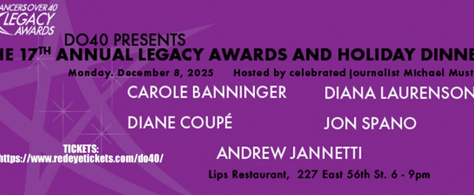 Dancers Over 40 to Host 17th Annual Legacy Awards and Holiday Dinner