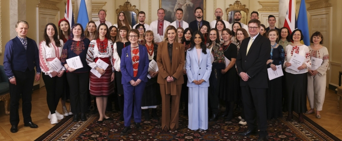 Photos: SONGS FOR UKRAINE Chorus Meets First Lady, Olena Zelenska, At No. 10 Downing Street
