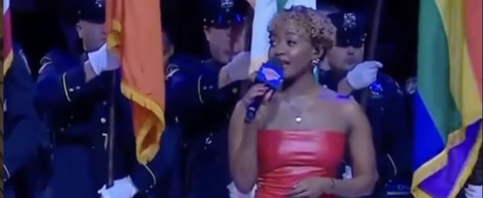 Video: Aisha Jackson Performs National Anthem at Knicks Game Pride Night