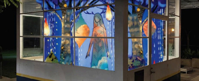 THRESHOLD: BETWEEN WILDERNESS AND WONDER By Candace And Pete Metzger On View At Adams Square Mini Park Gas Station