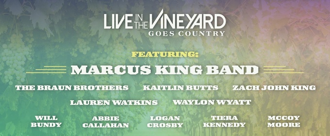 Live In The Vineyard Goes Country Returns to Napa Valley in April