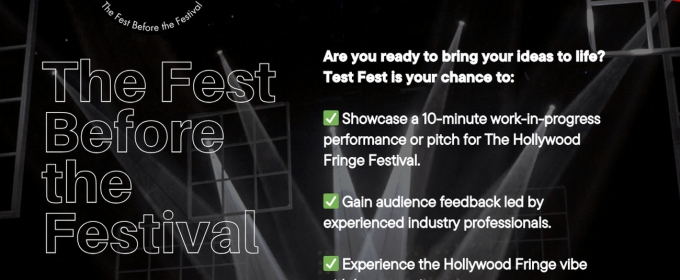 The Actors Company Announces TEST FEST Creative Testing Ground for Hollywood Fringe