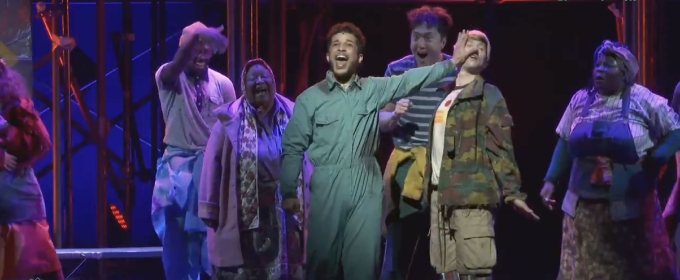 Video: Watch Jordan Fisher Sing 'Run, Freedom, Run!' in URINETOWN at Encores!