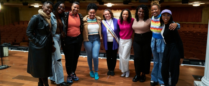 Photos: Great-Granddaughter of Ida B. Wells Visits SUFFS on Broadway