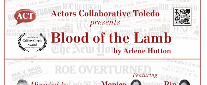 Actors Collaborative Toledo Presents BLOOD OF THE LAMB By Arlene Hutton