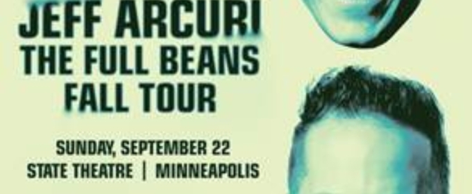Jeff Arcuri: The Full Beans Fall Tour Comes to the State Theatre in September